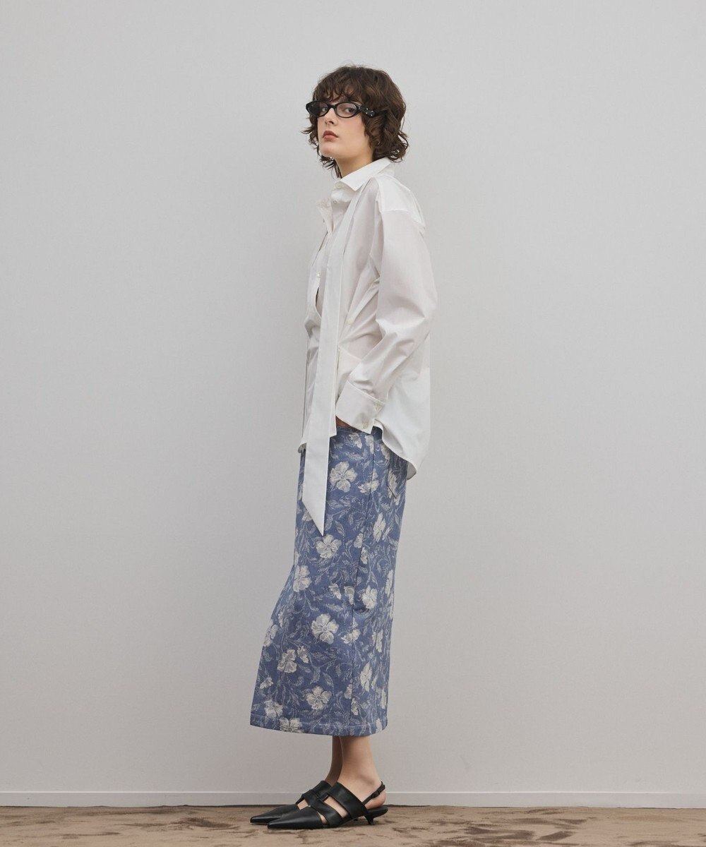 GRACE CONTINENTAL ボタニカルジャガードスカート 