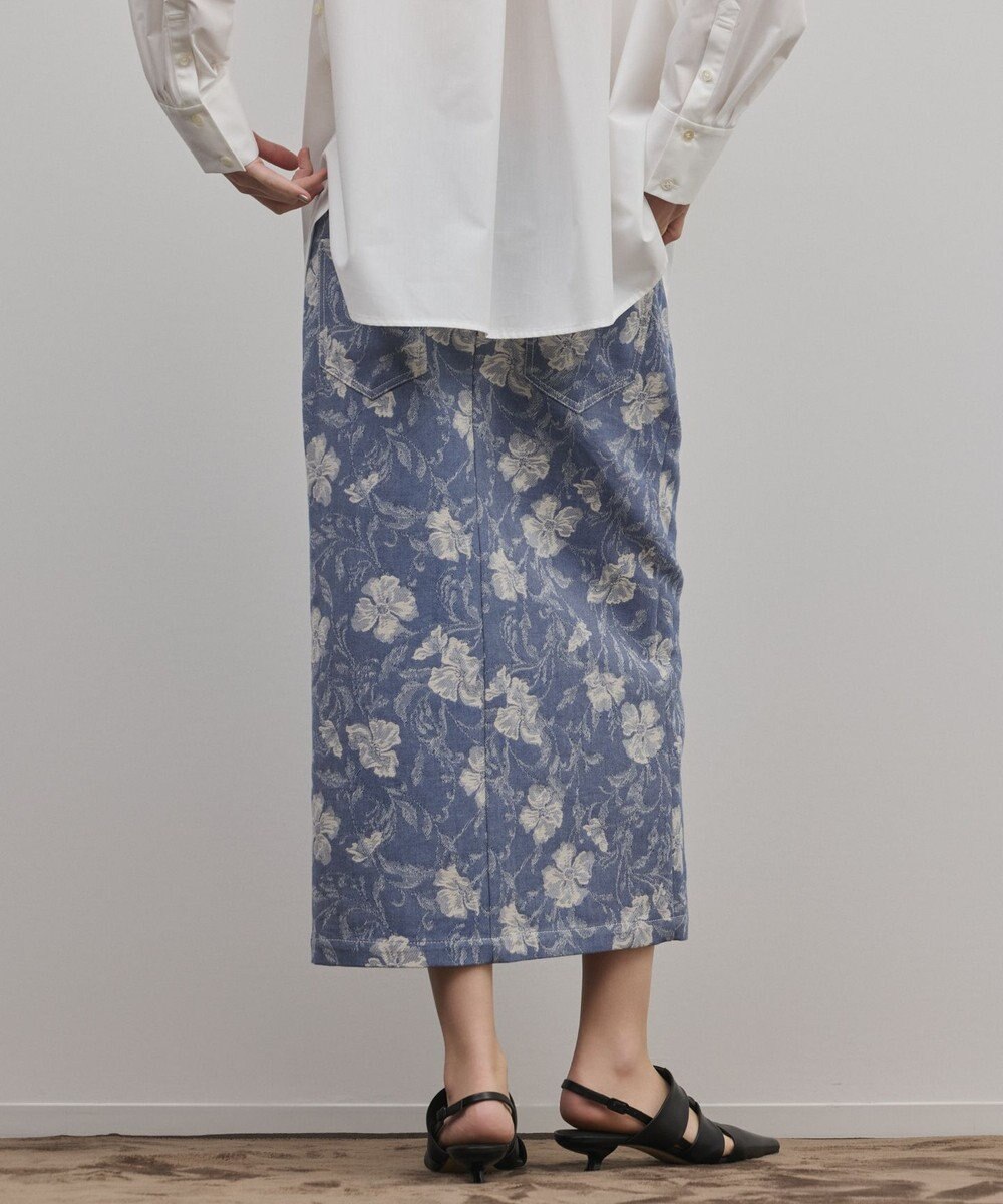 GRACE CONTINENTAL ボタニカルジャガードスカート 