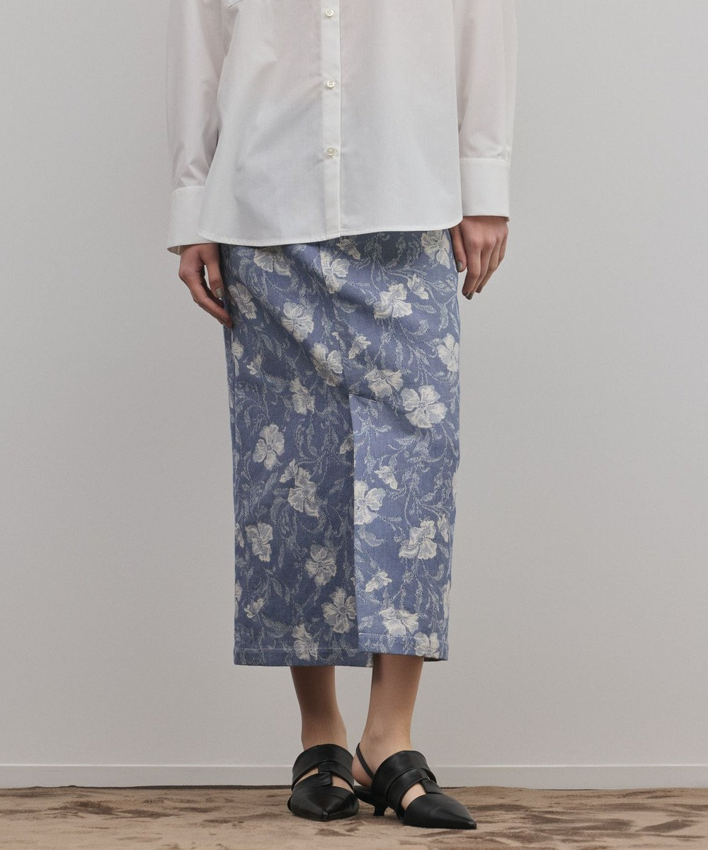 GRACE CONTINENTAL ボタニカルジャガードスカート 