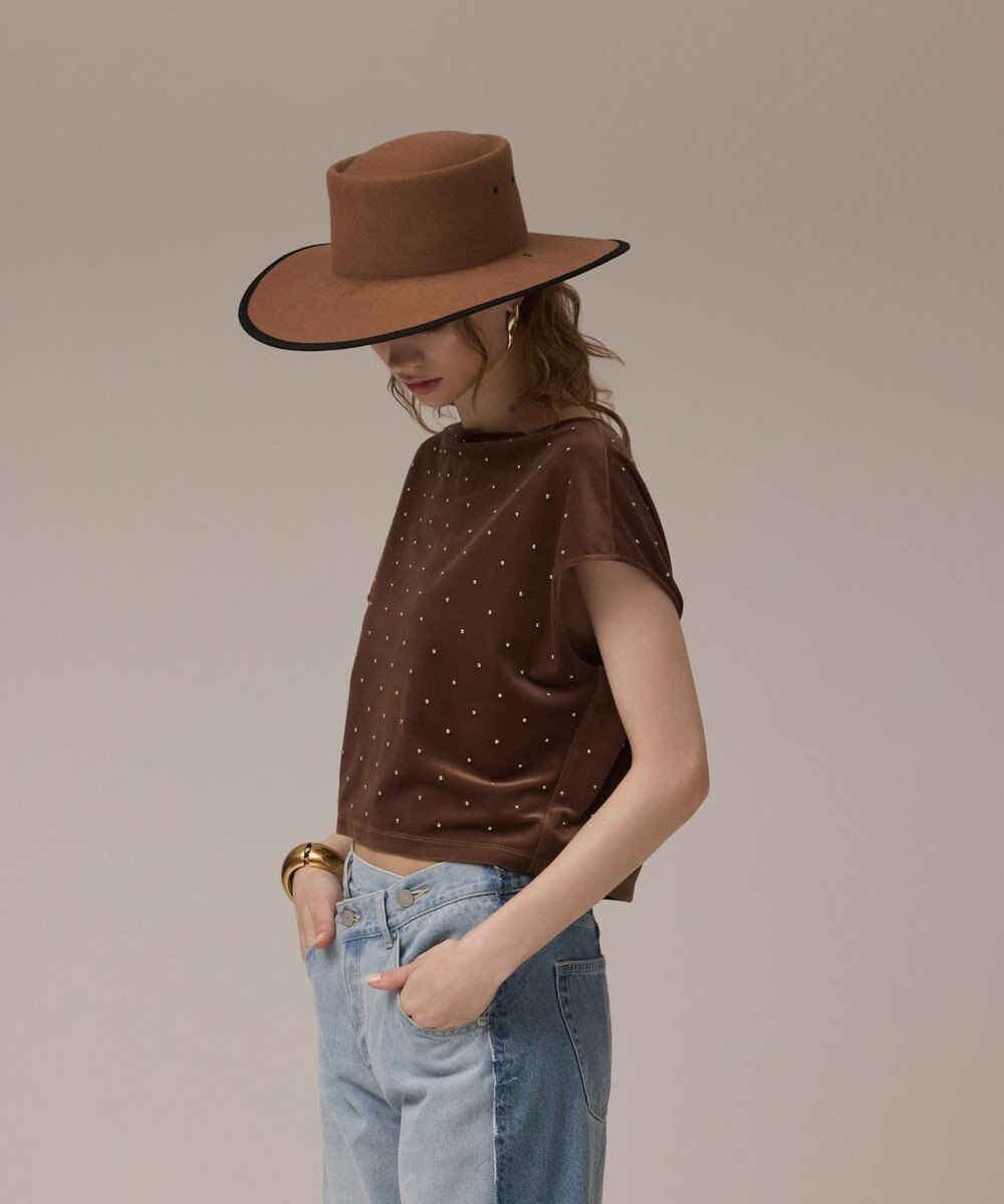 GRACE CONTINENTAL ベロアルーズカットトップ 