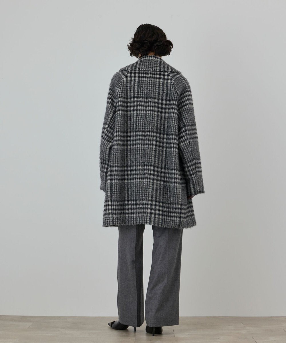 GRACE CONTINENTAL シャギーチェックコート 
