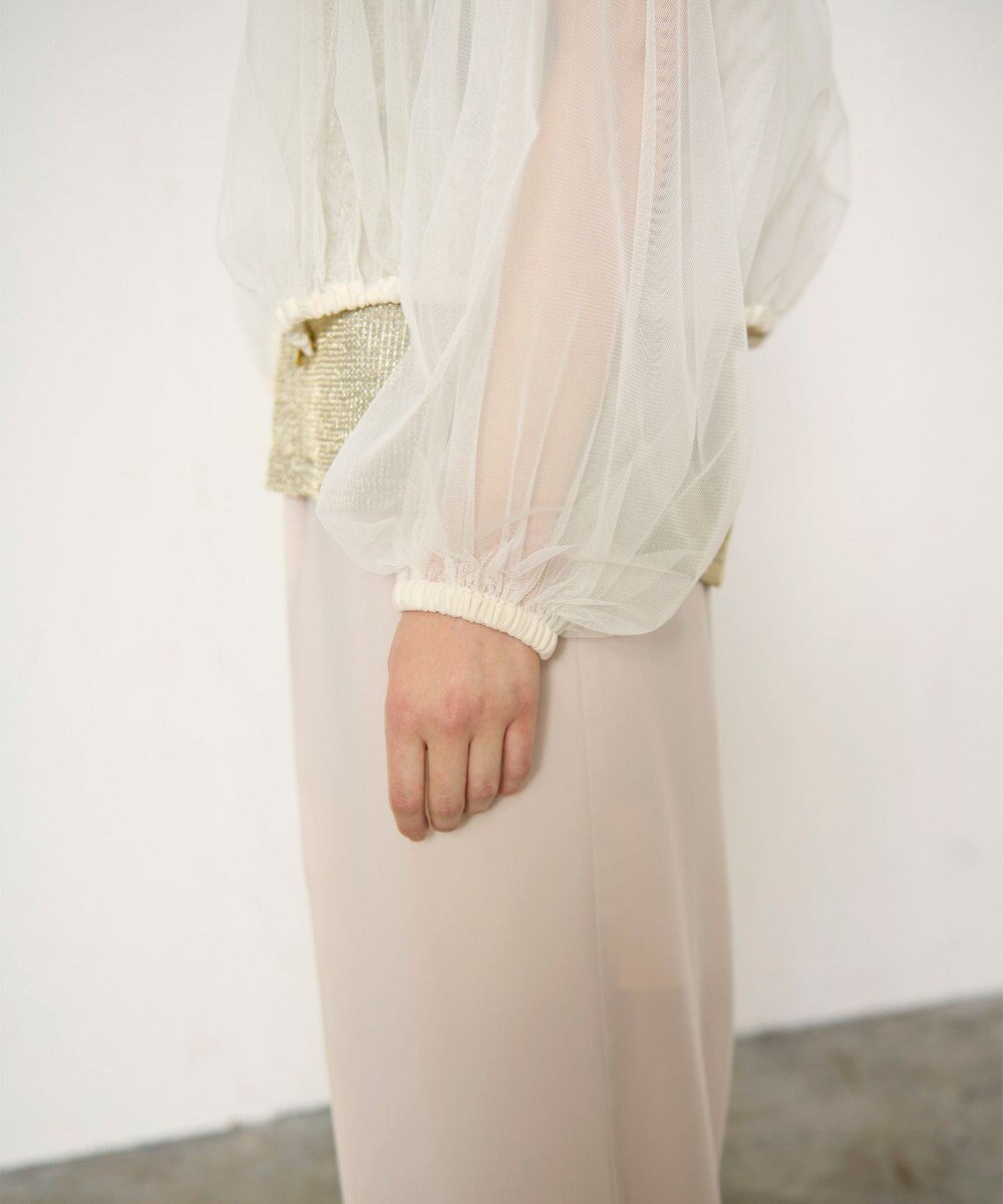 GRACE CONTINENTAL ギャザーチュールブルゾン 