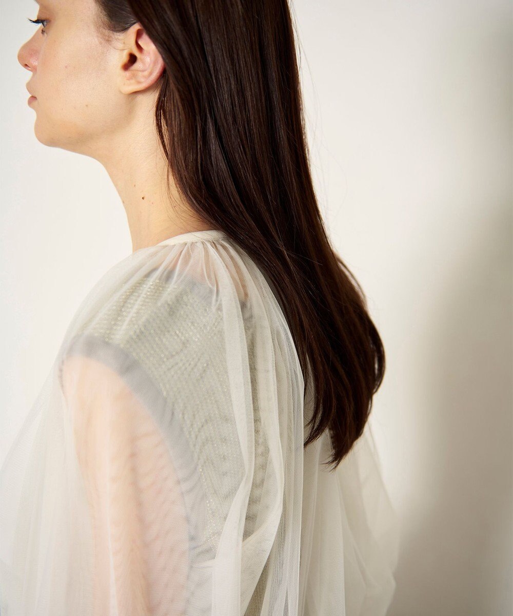 GRACE CONTINENTAL ギャザーチュールブルゾン 