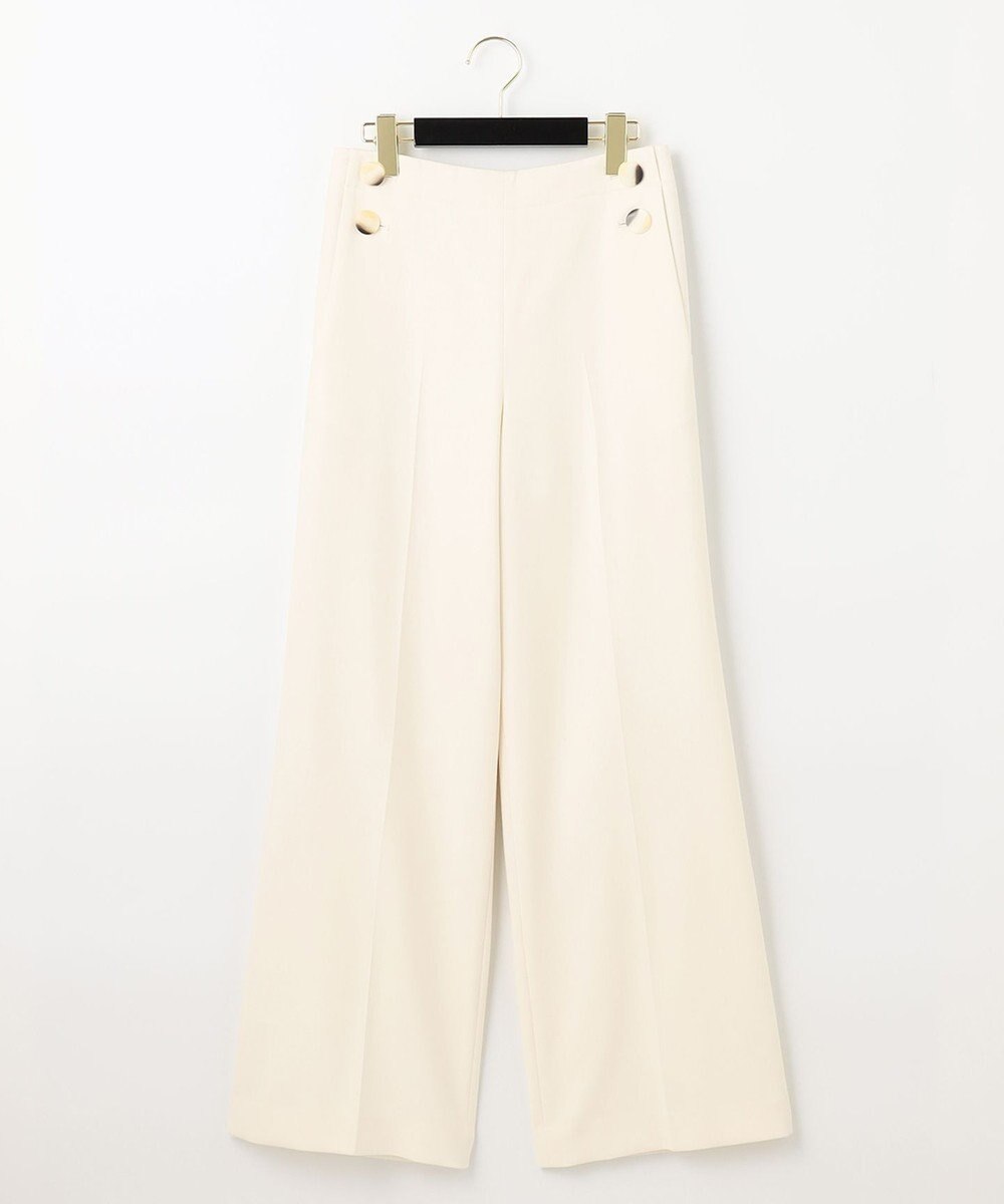 GRACE CONTINENTAL ウールストレッチセミワイドパンツ 