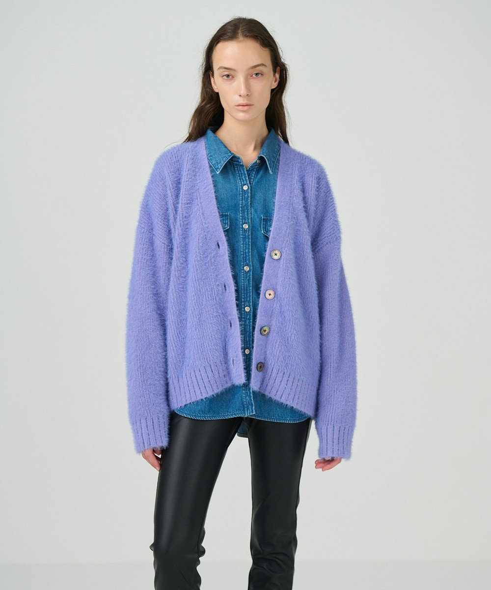 GRACE CONTINENTAL フェザールーズニットカーディガン