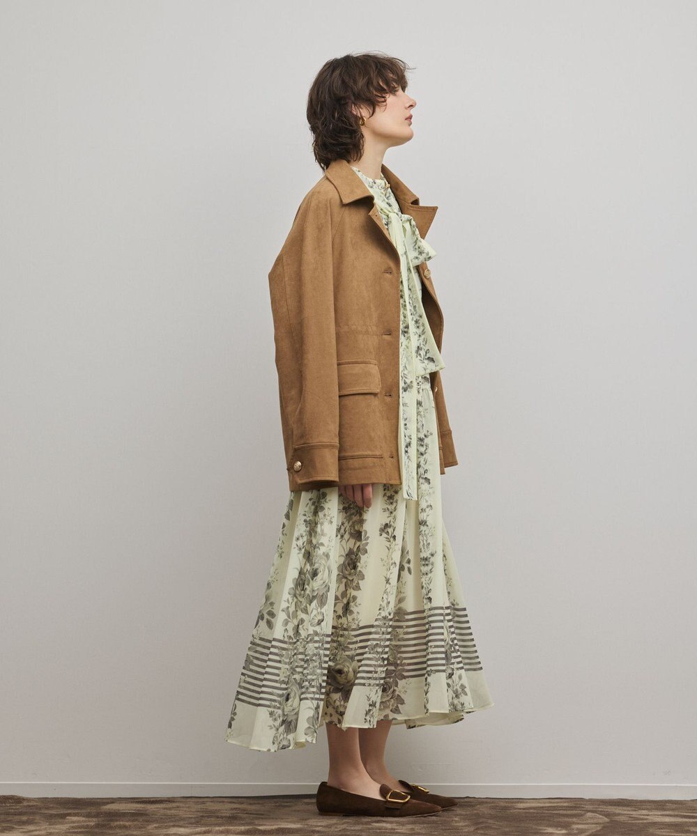 GRACE CONTINENTAL フラワープリントティアードワンピース 