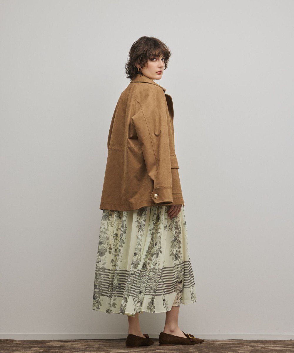 GRACE CONTINENTAL フラワープリントティアードワンピース 