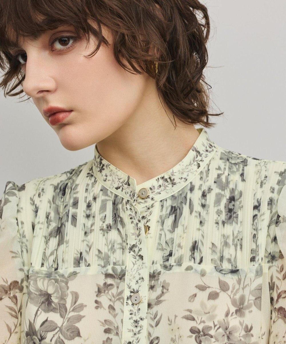 GRACE CONTINENTAL フラワープリントティアードワンピース 