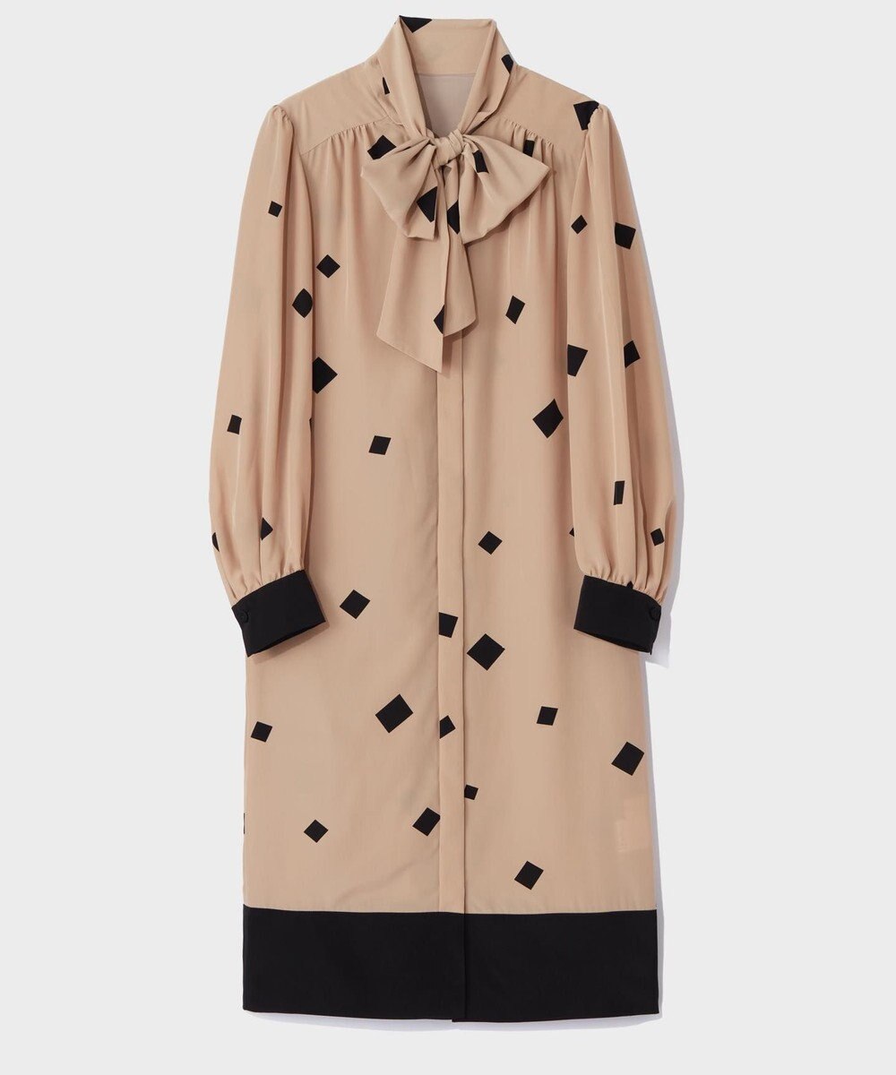 GRACE CONTINENTAL スクエアバイカラードレス