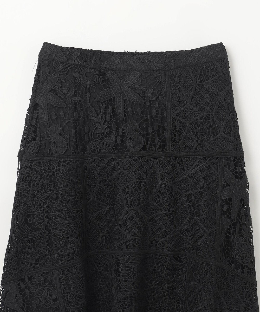 GRACE CONTINENTAL ケミカルレースパッチワークスカート 