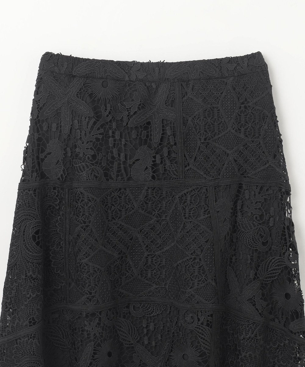 GRACE CONTINENTAL ケミカルレースパッチワークスカート 