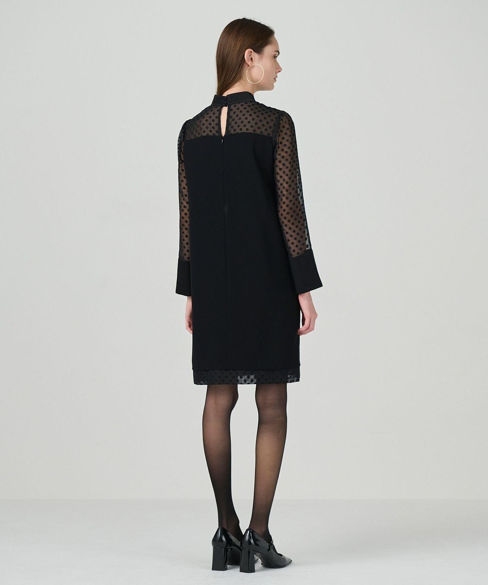 GRACE CONTINENTAL シアージャガード切替ドレス