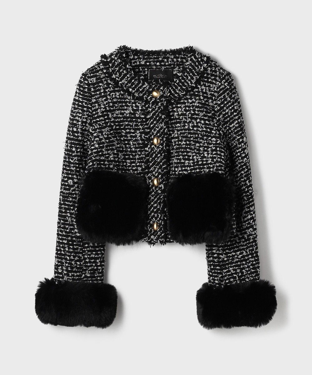 GRACE CONTINENTAL ツイードコンビジャケット 