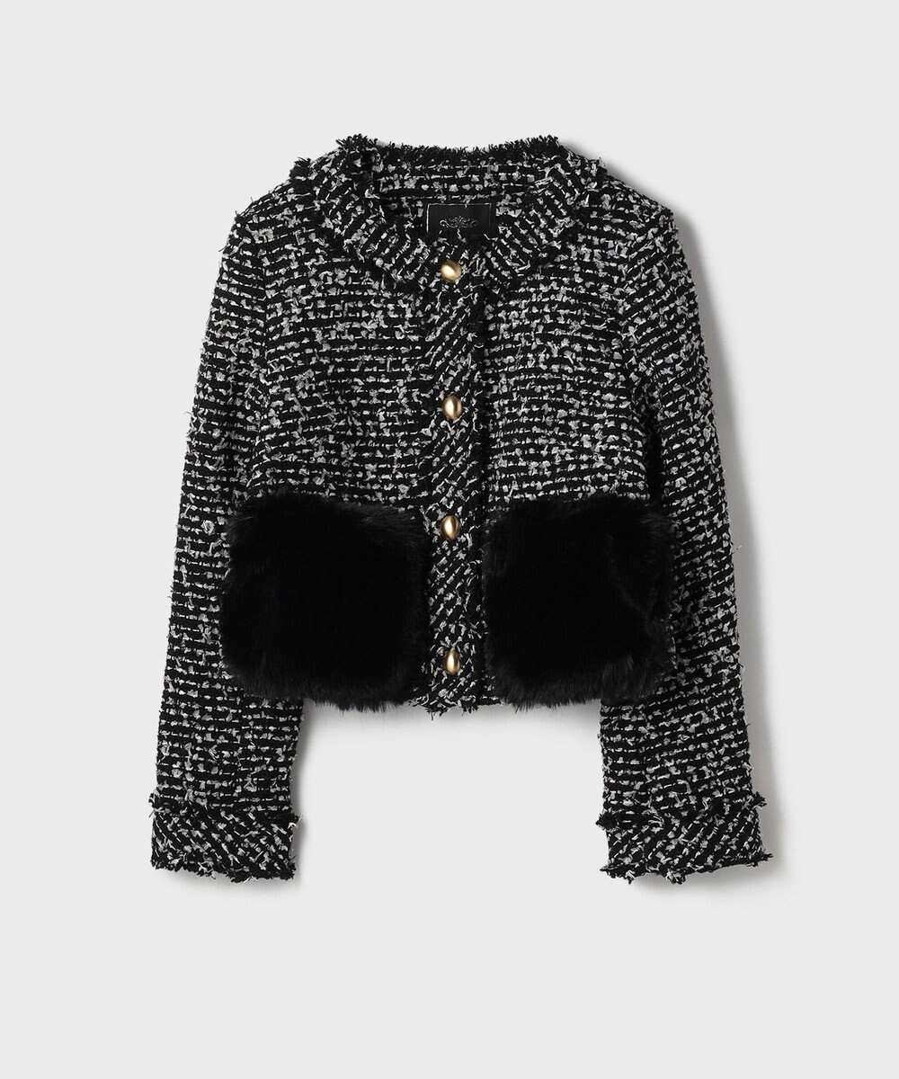 GRACE CONTINENTAL ツイードコンビジャケット 