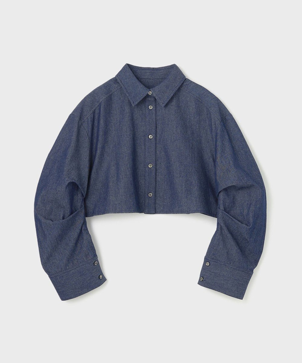 GRACE CONTINENTAL タックスリーブデニムシャツ