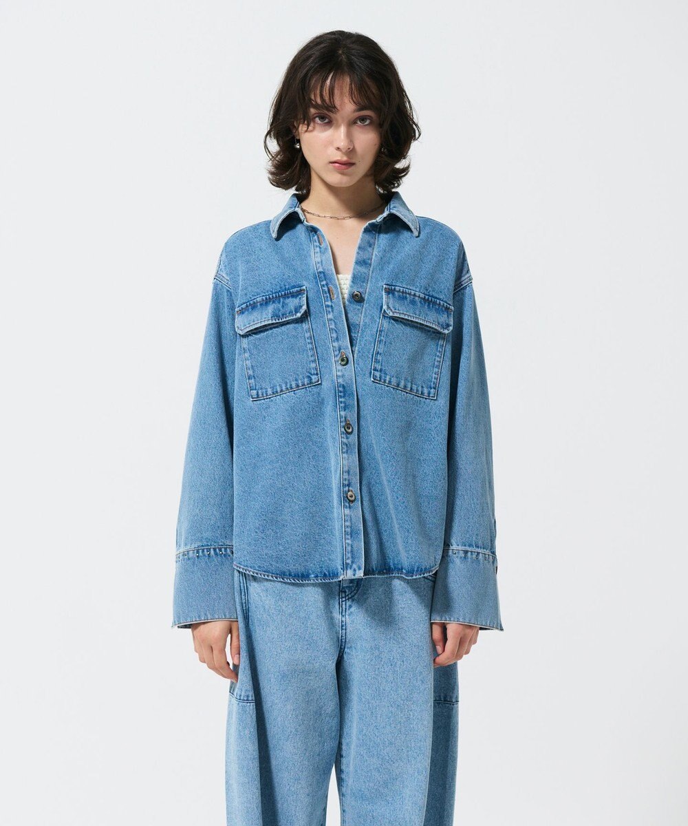 GRACE CONTINENTAL スタッズデニムシャツ