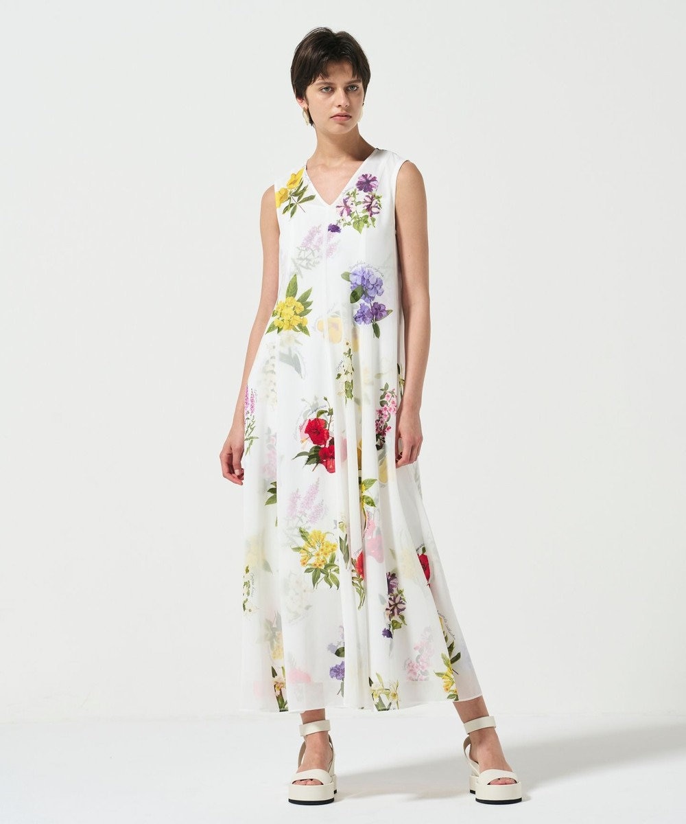 GRACE CONTINENTAL ボタニカルレイヤードワンピース