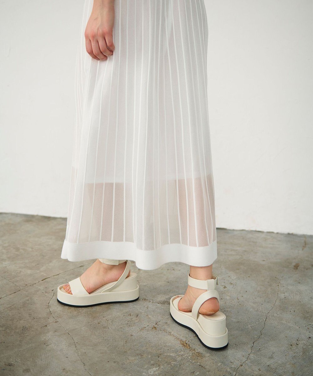 GRACE CONTINENTAL ラメシアープリーツニットワンピース 