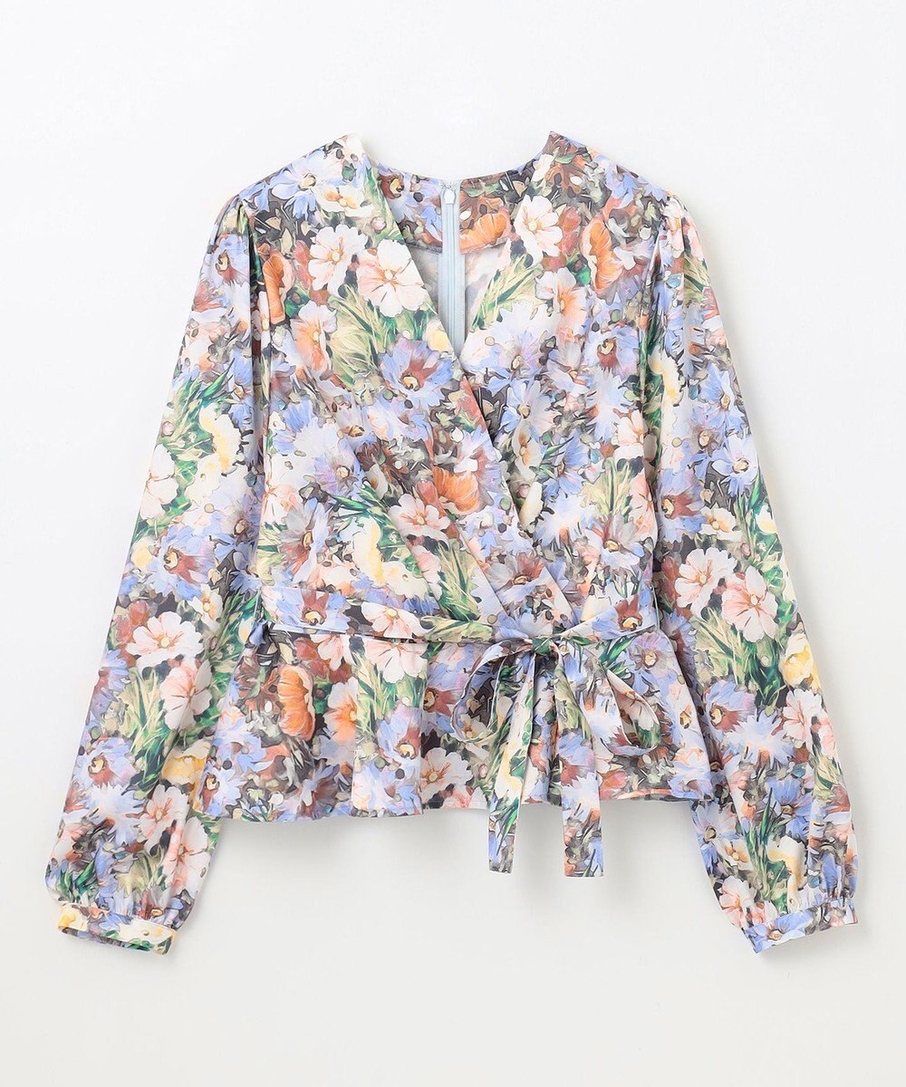 GRACE CONTINENTAL グラデフラワープリントトップ 