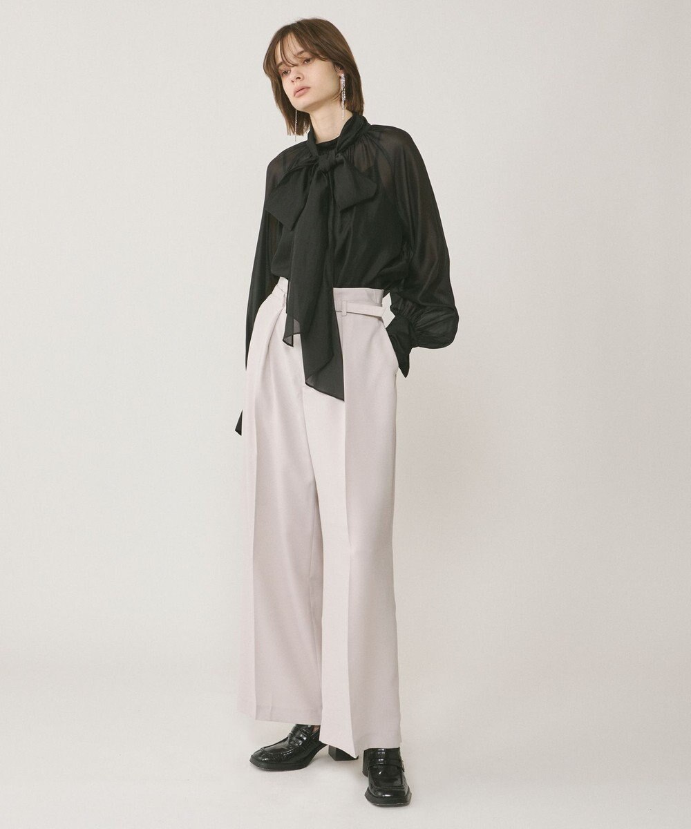 GRACE CONTINENTAL シアーボウタイブラウス 