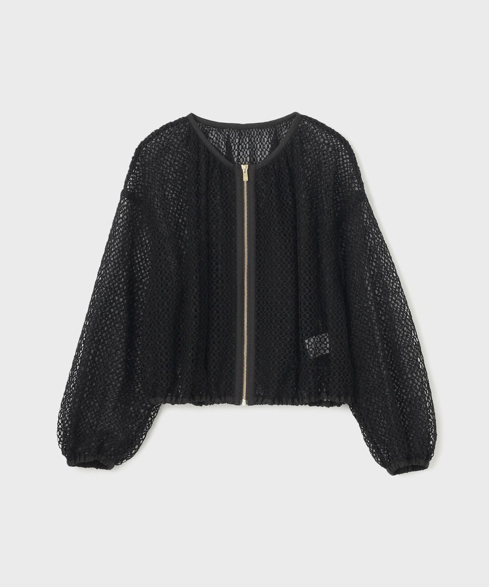 GRACE CONTINENTAL メッシュギャザーブルゾン 