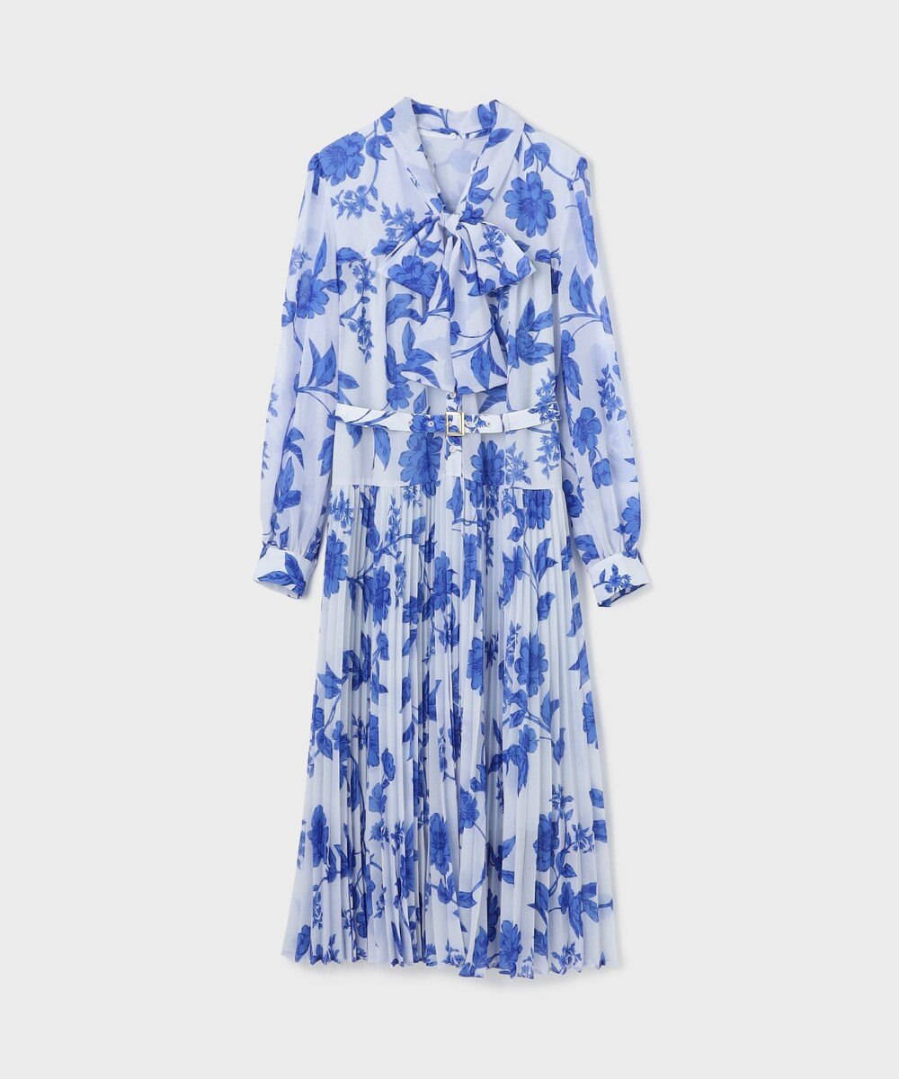 GRACE CONTINENTAL フラワープリントプリーツワンピース 