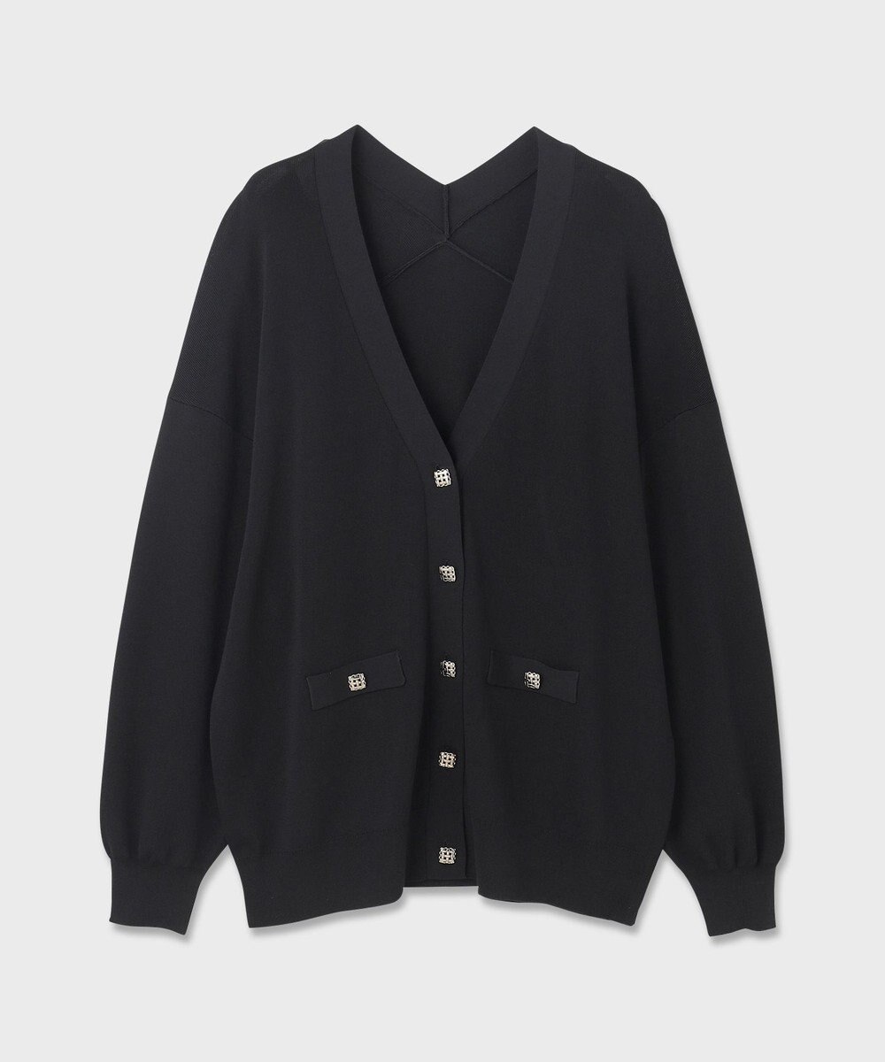 GRACE CONTINENTAL ルーズVネックニットカーディガン 