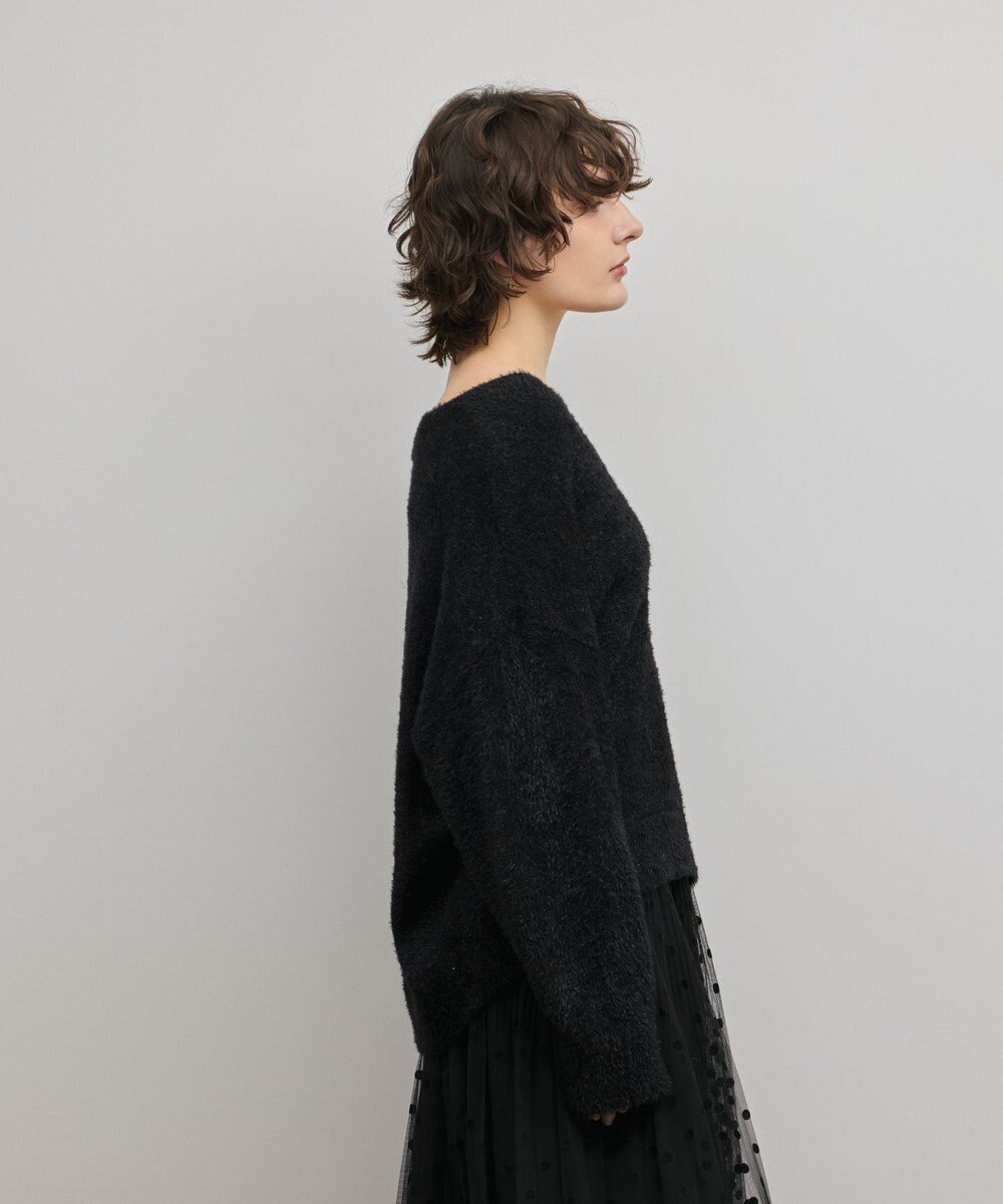 GRACE CONTINENTAL ラメフェザーニットトップ 