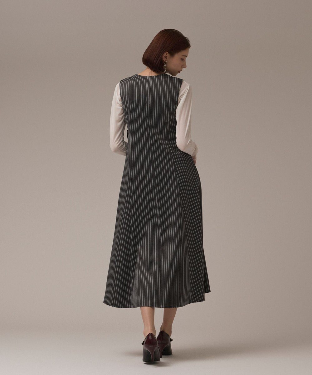 GRACE CONTINENTAL ストライプジャージワンピース 
