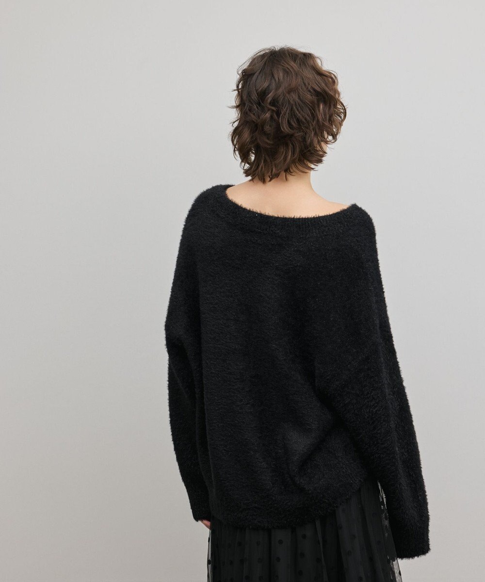 GRACE CONTINENTAL ラメフェザーニットトップ 