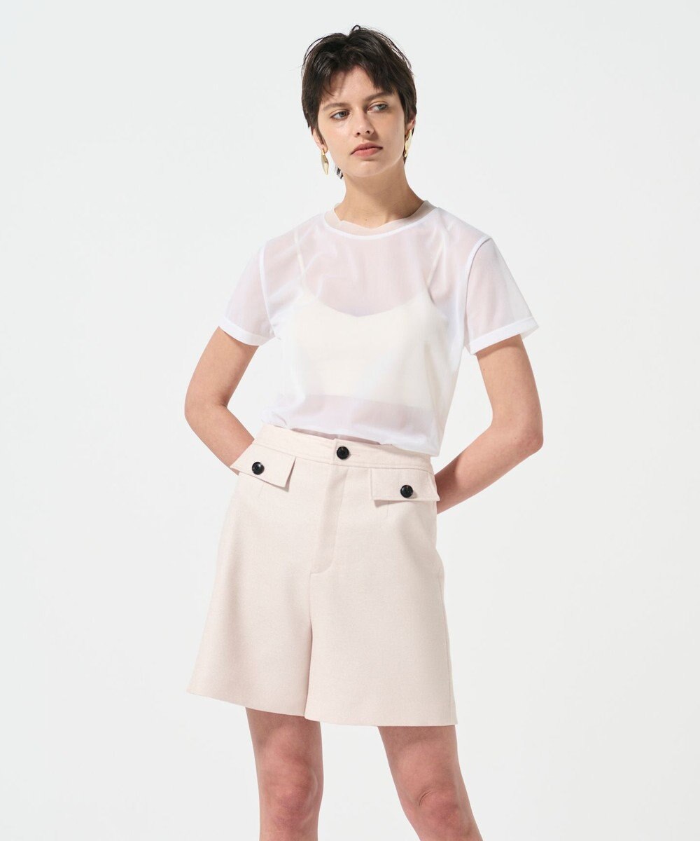 GRACE CONTINENTAL リネンタッチハーフパンツ