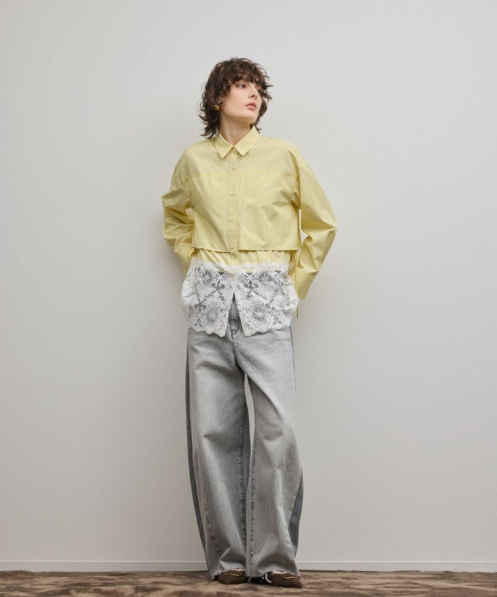 GRACE CONTINENTAL レースティアードシャツ 