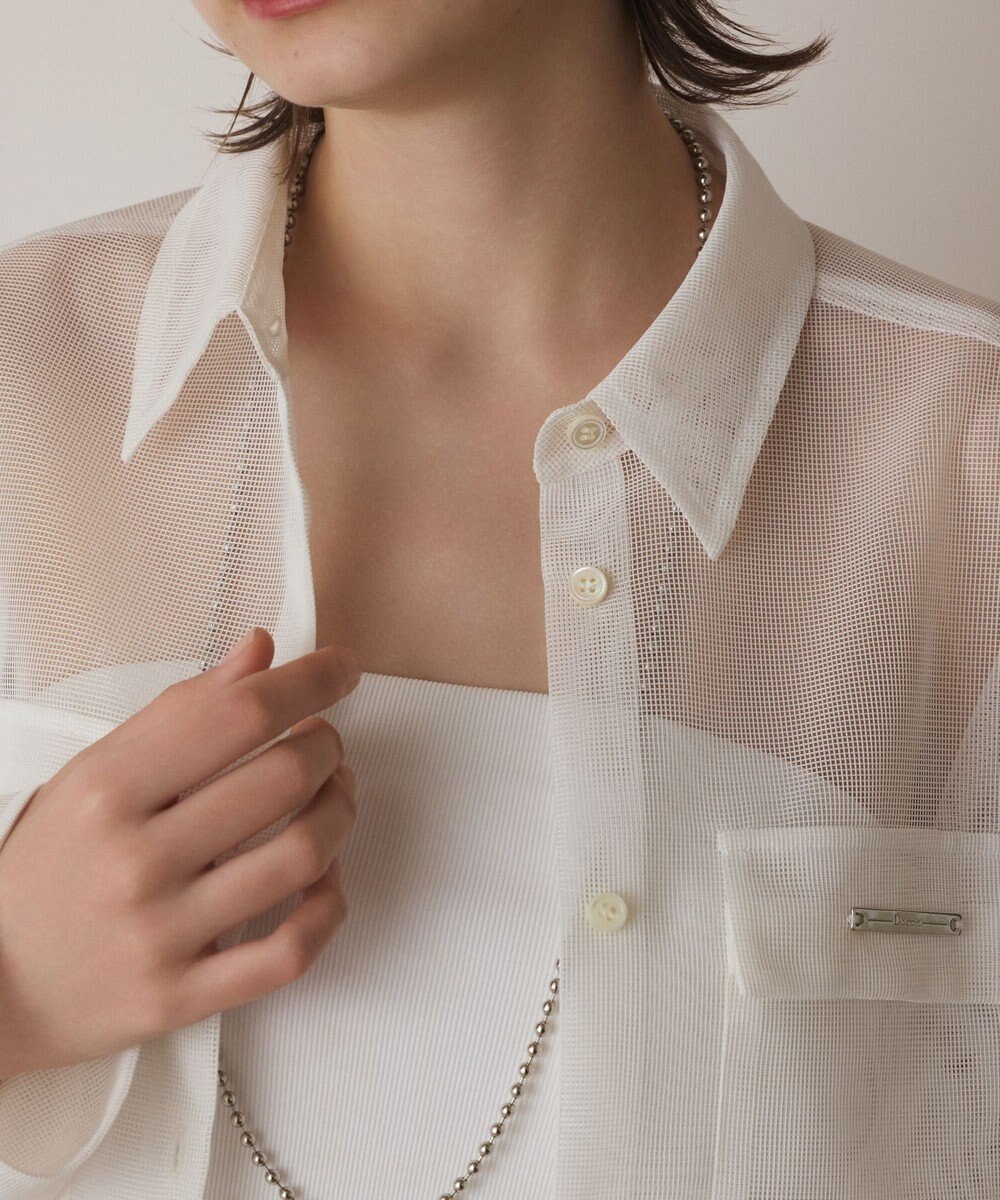 GRACE CONTINENTAL メッシュオーバーシャツ 