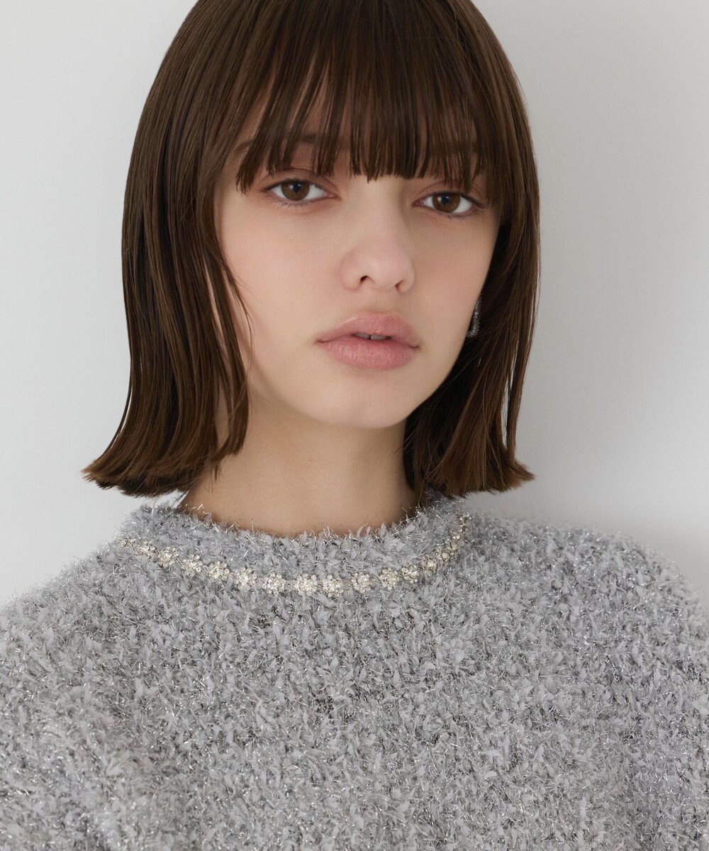 GRACE CONTINENTAL 【イベント店舗・ONLINE STORE先行アイテム】グリッターニットトップ 