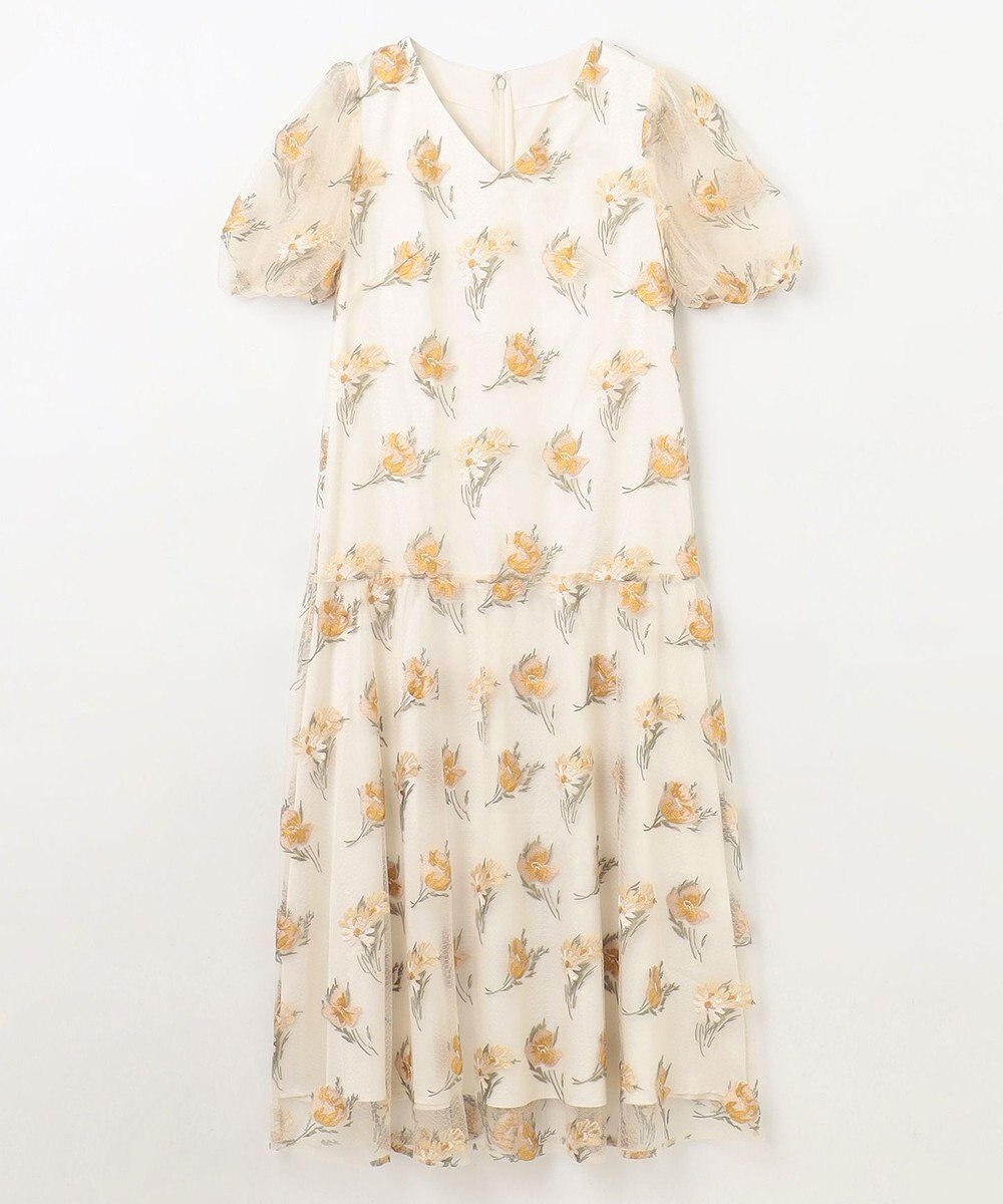 GRACE CONTINENTAL レトロフラワー刺繍ワンピース