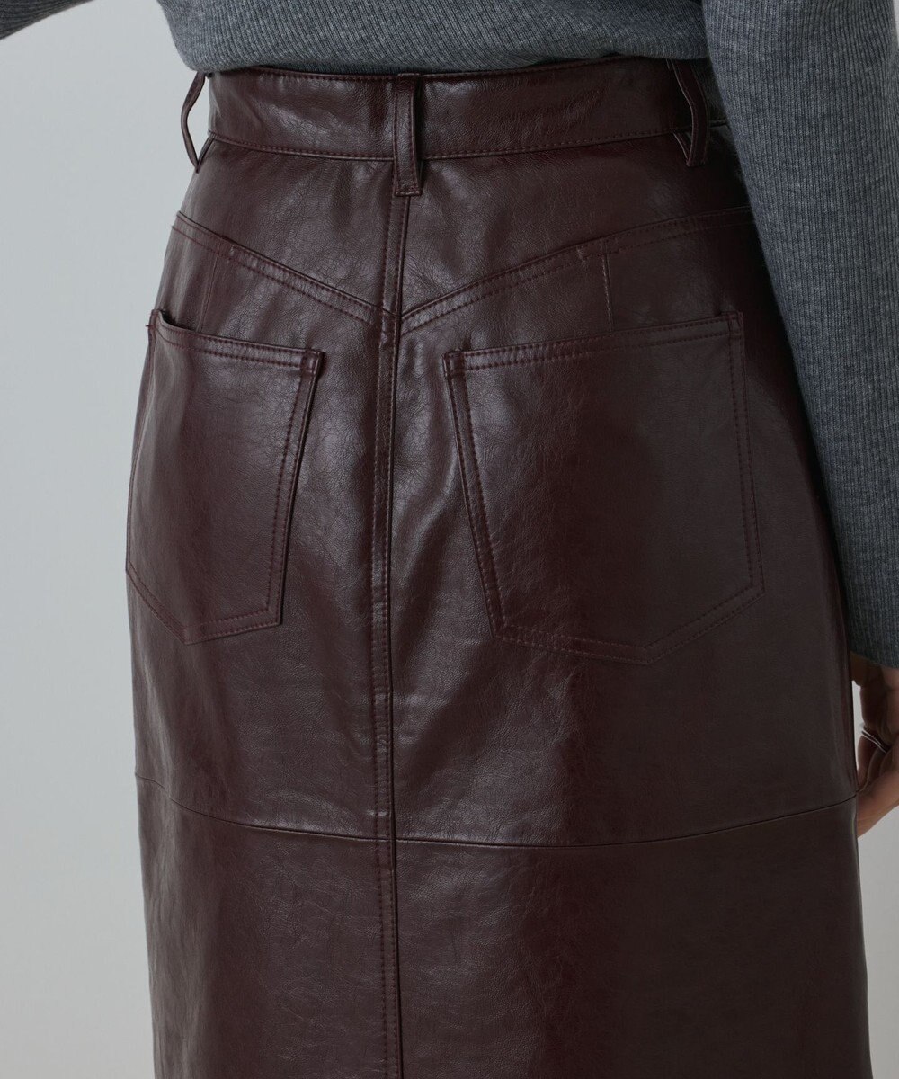 GRACE CONTINENTAL フェイクレザータイトスカート 