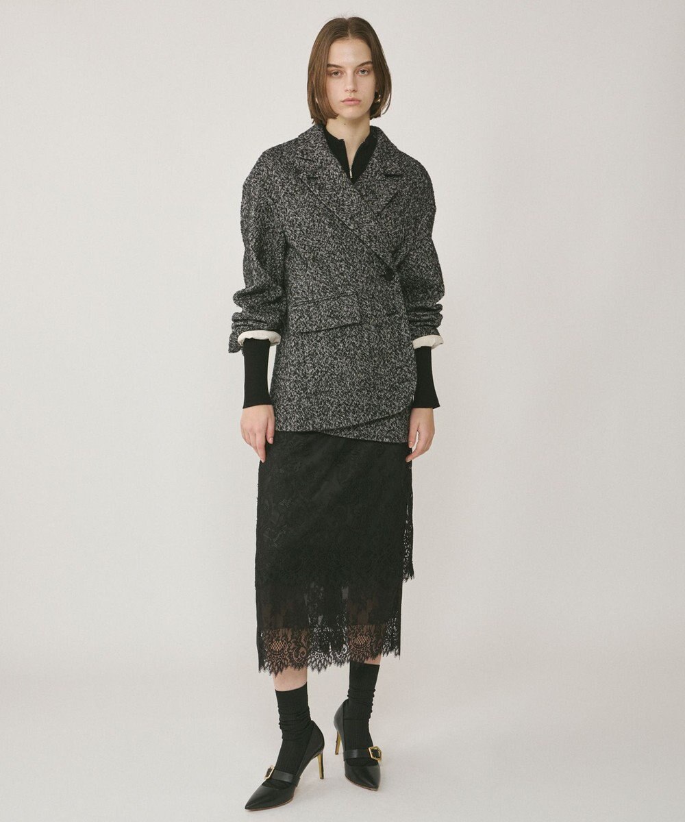 GRACE CONTINENTAL ヘリンボーンツイードジャケット 