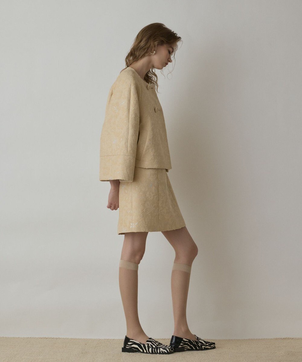 GRACE CONTINENTAL サラサジャガードケープジャケット 