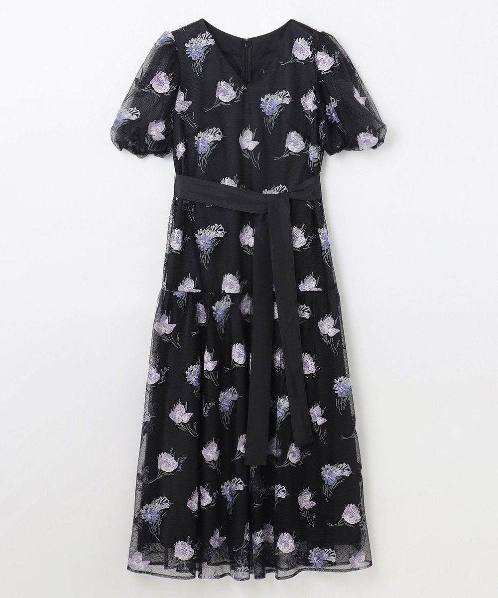 GRACE CONTINENTAL レトロフラワー刺繍ワンピース