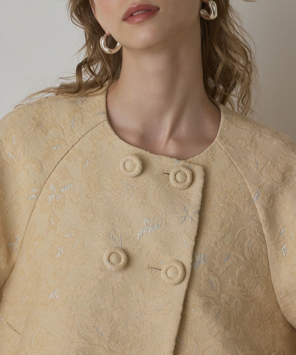 GRACE CONTINENTAL サラサジャガードケープジャケット 