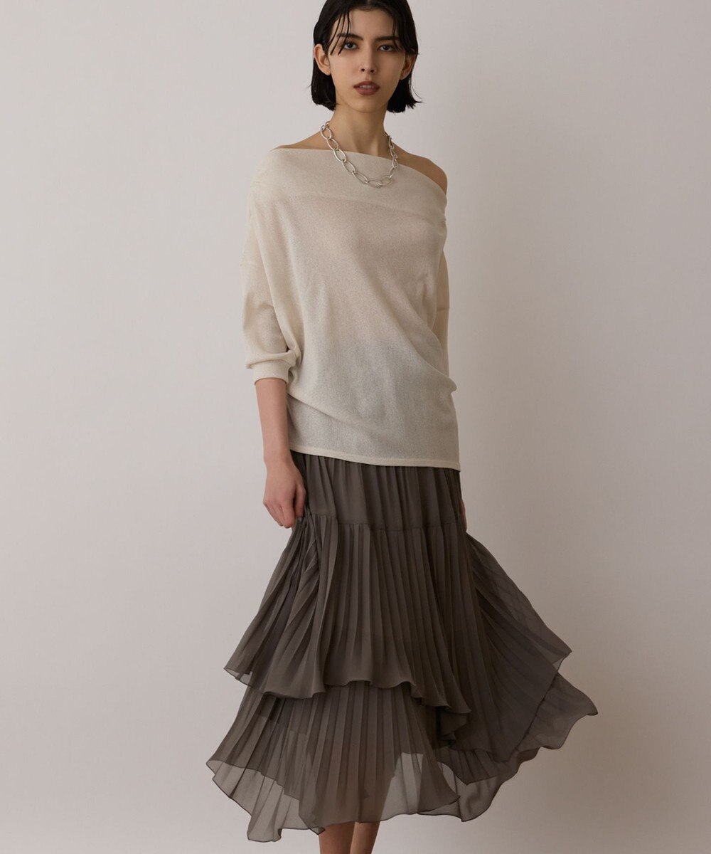 GRACE CONTINENTAL イレギュラープリーツスカート
