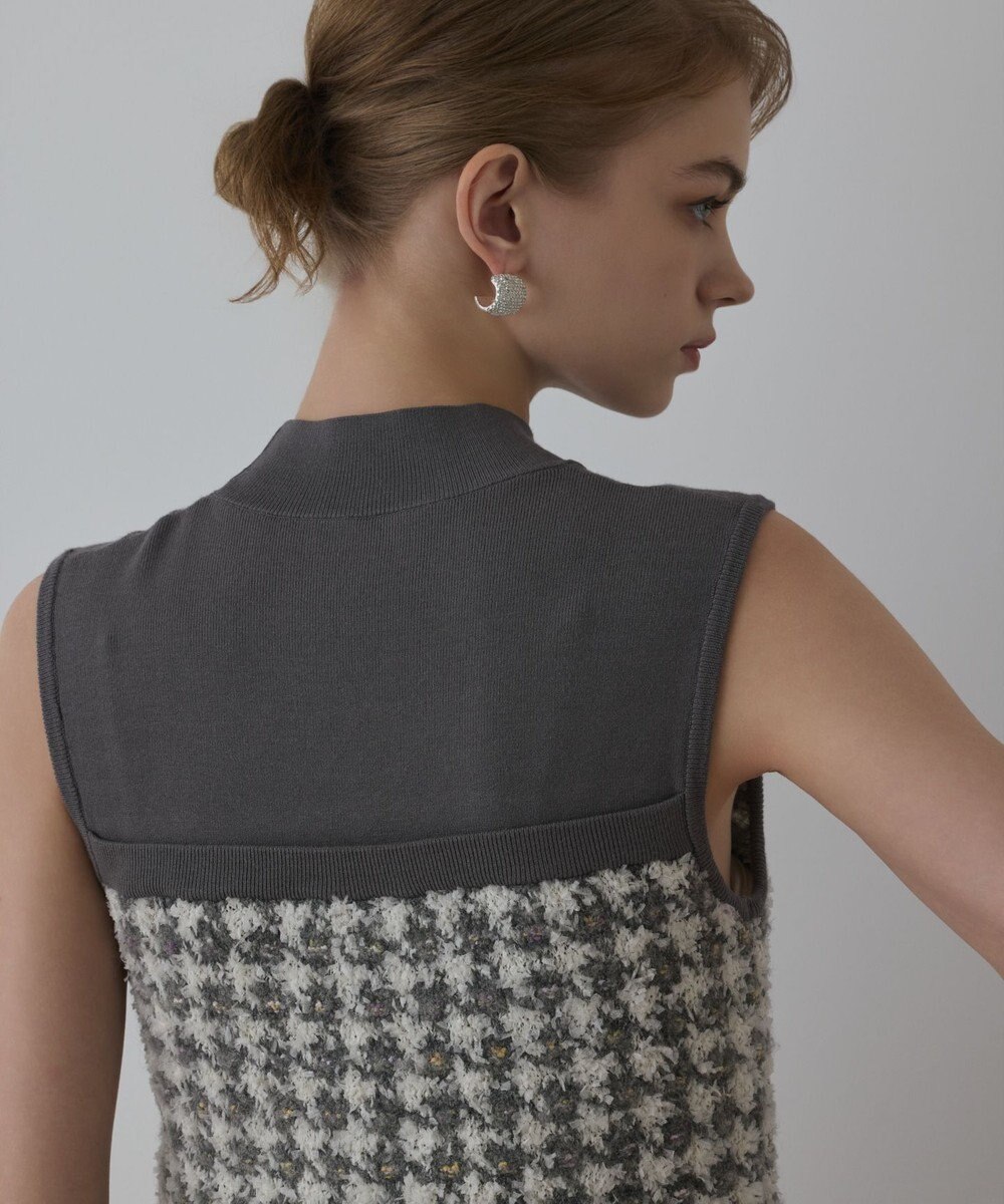 GRACE CONTINENTAL ツイードベアニットトップ 