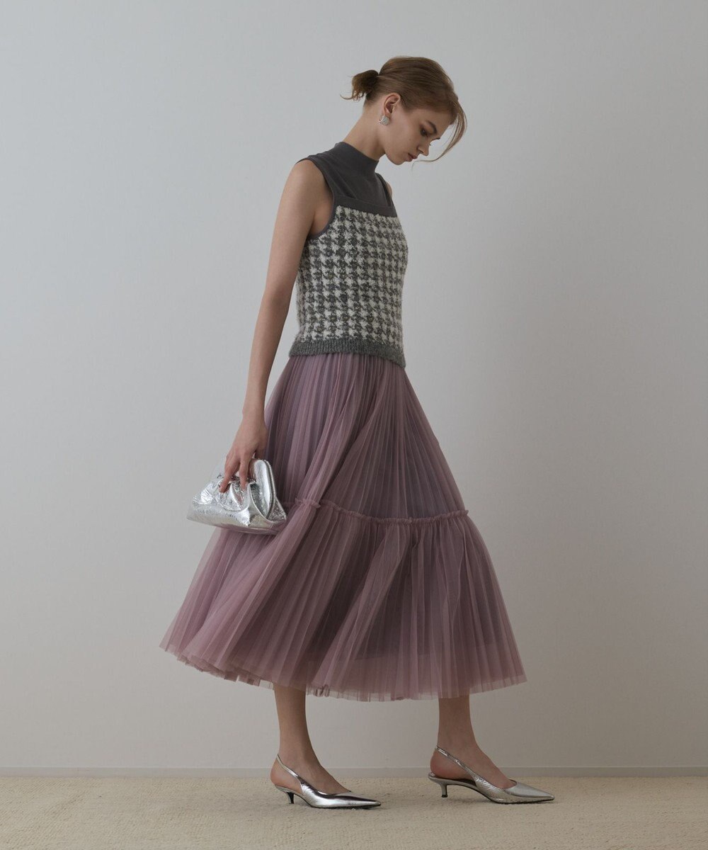 GRACE CONTINENTAL ツイードベアニットトップ 