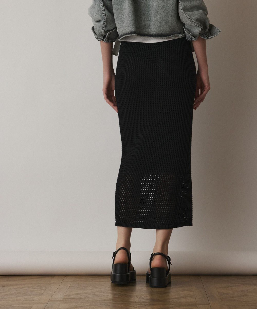 GRACE CONTINENTAL メッシュタイトニットスカート 