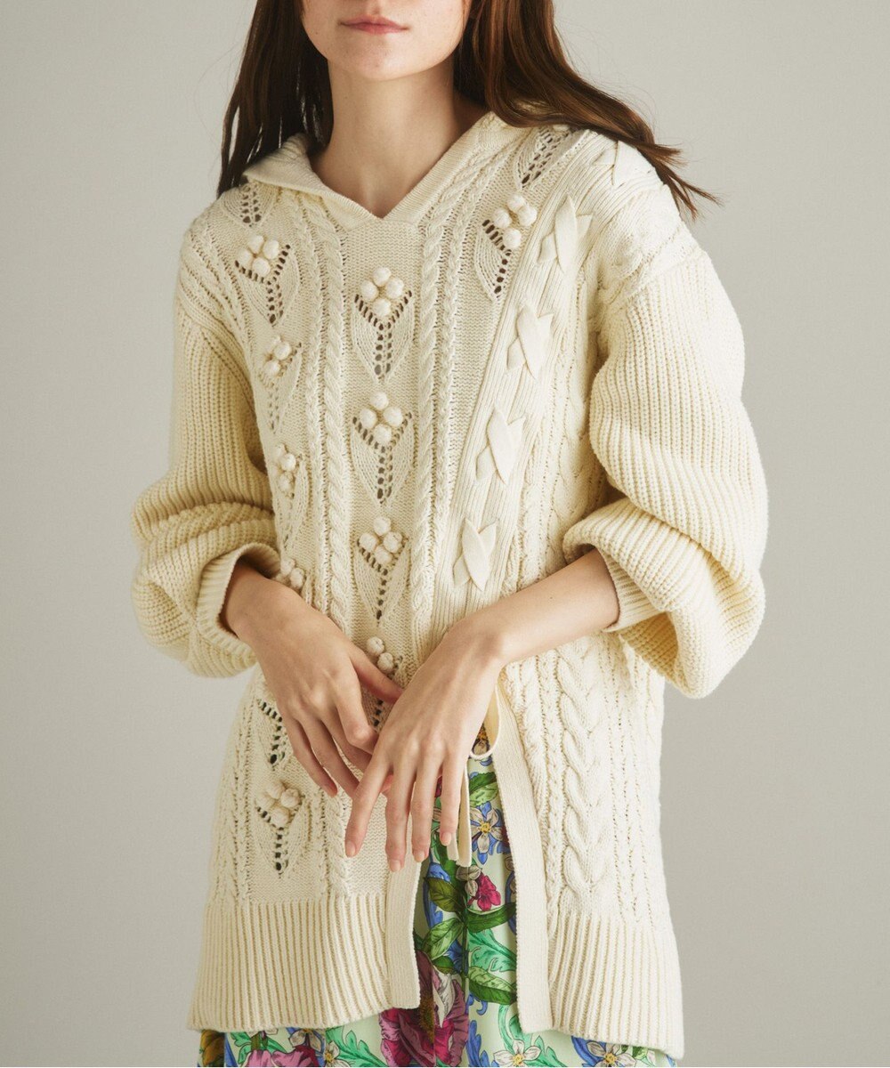 レースアップニットトップ Grace Continental Grace Continental グレースコンチネンタル 通販 レースアップニットトップ Grace Continental Grace Continental グレースコンチネンタル 通販