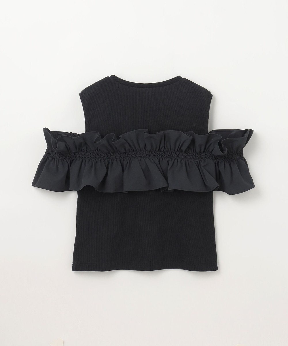 GRACE CONTINENTAL フリルリブカットトップ 