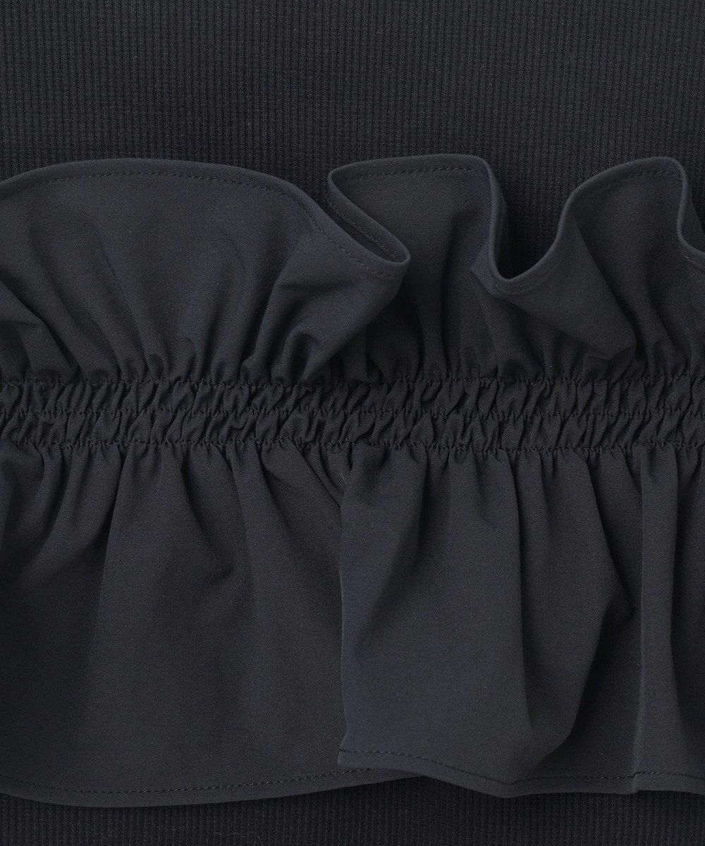 GRACE CONTINENTAL フリルリブカットトップ 