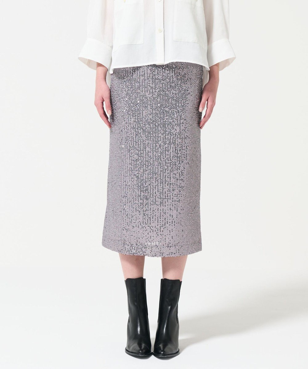 GRACE CONTINENTAL スパンコールタイトスカート 