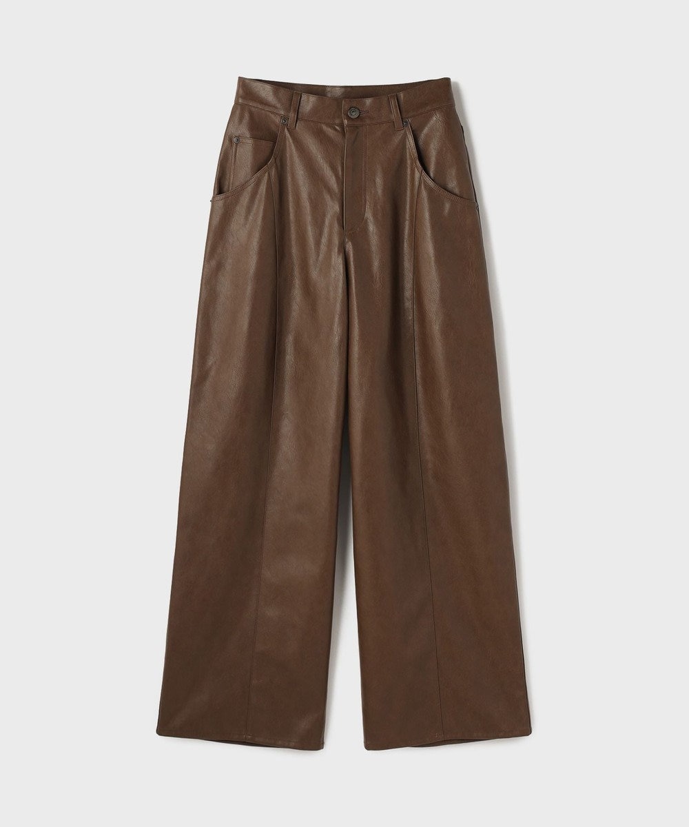 GRACE CONTINENTAL カーブフェイクレザーパンツ 