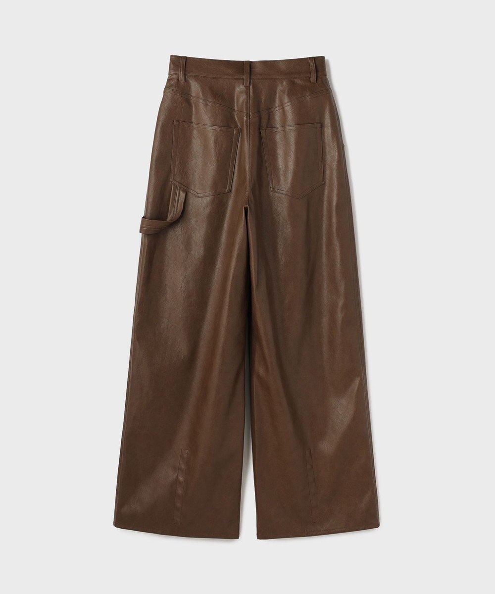 GRACE CONTINENTAL カーブフェイクレザーパンツ 